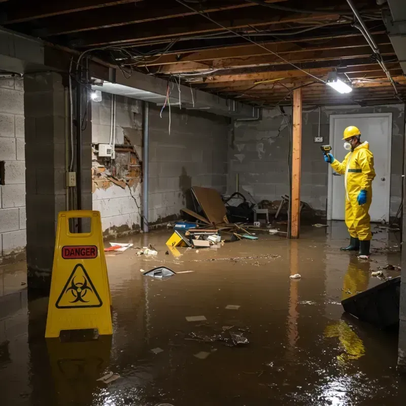 Flooded Basement Electrical Hazard in Bluffdale, UT Property