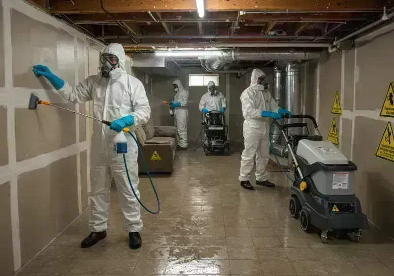 Basement Moisture Removal and Structural Drying process in Bluffdale, UT